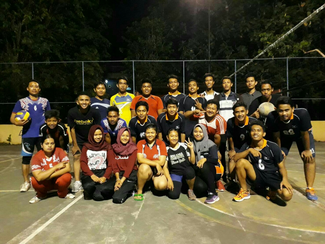 PSDKU Volleyball Team after regular exercise. (Photo: By courtesy)