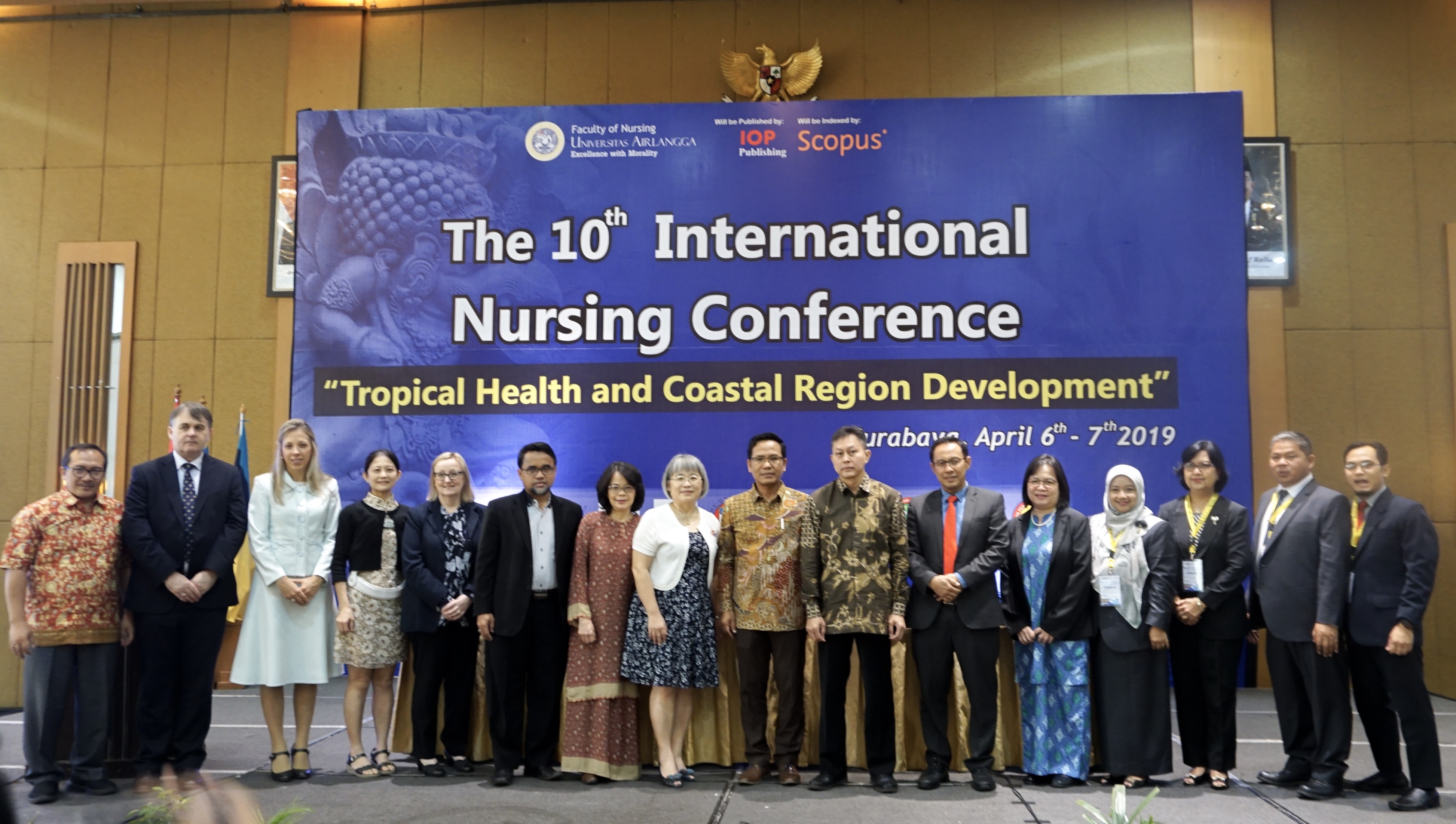 The 10th International Nursing Conference, UNAIR Faculty of Nursing on Saturday, April 8, 2019.