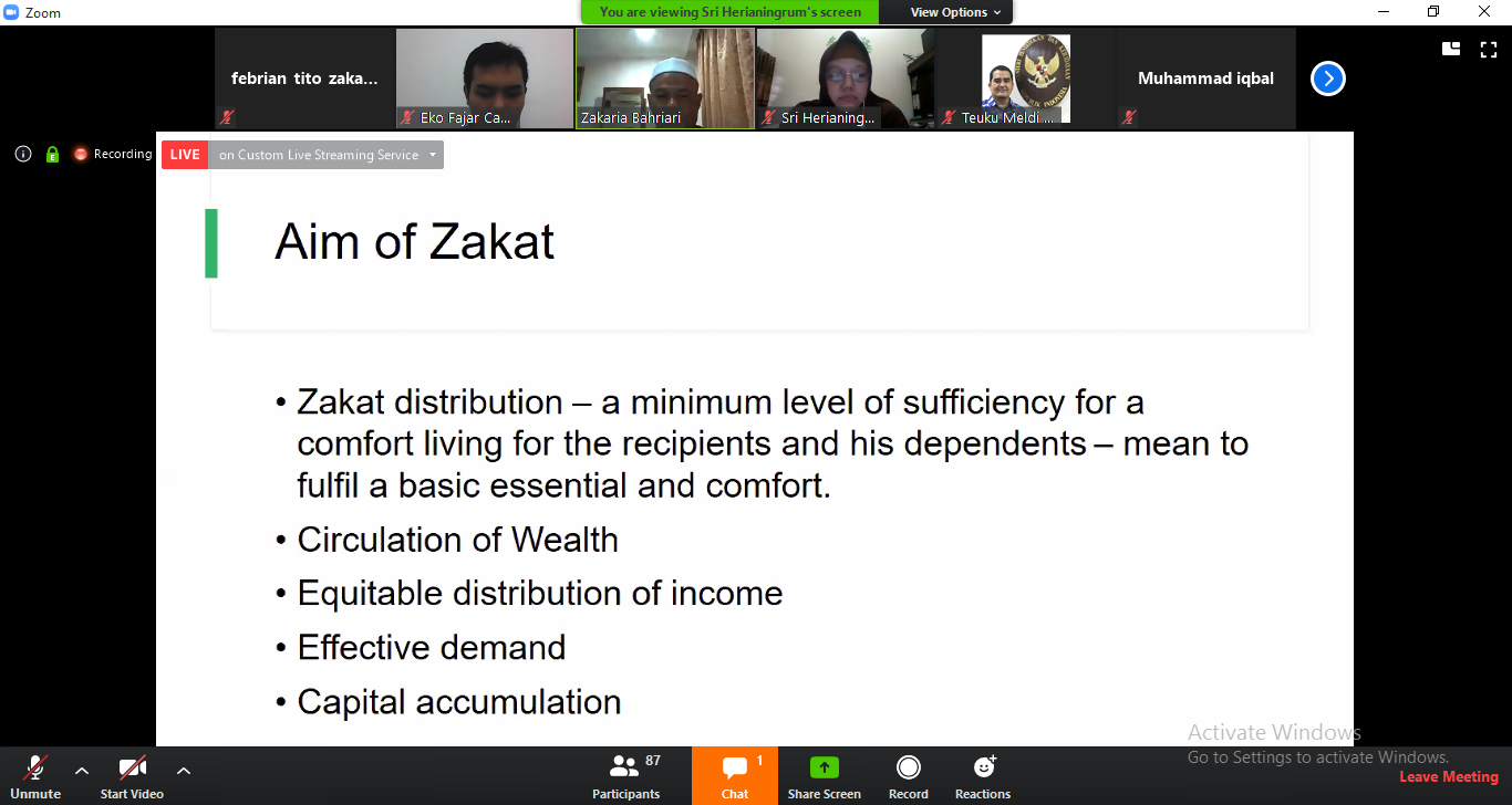 Read more about the article Islamic Economics expert says Zakat plays important role reducing impact of Covid-19