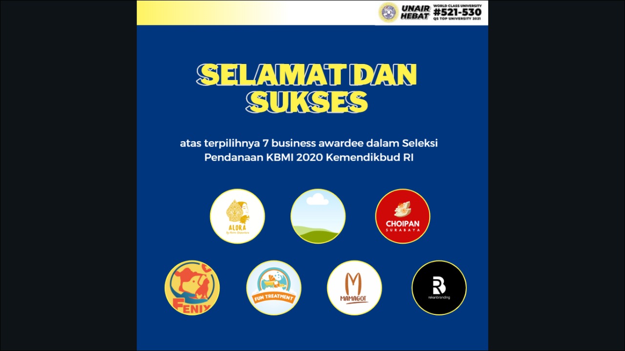 Read more about the article 7 Proposal Bisnis Mahasiswa UNAIR Lolos Pendanaan KBMI Kemendikbud 2020