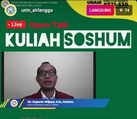 Read more about the article Kupas Tuntas Minat Soshum dalam Acara Open Talk bersama Dosen FH UNAIR