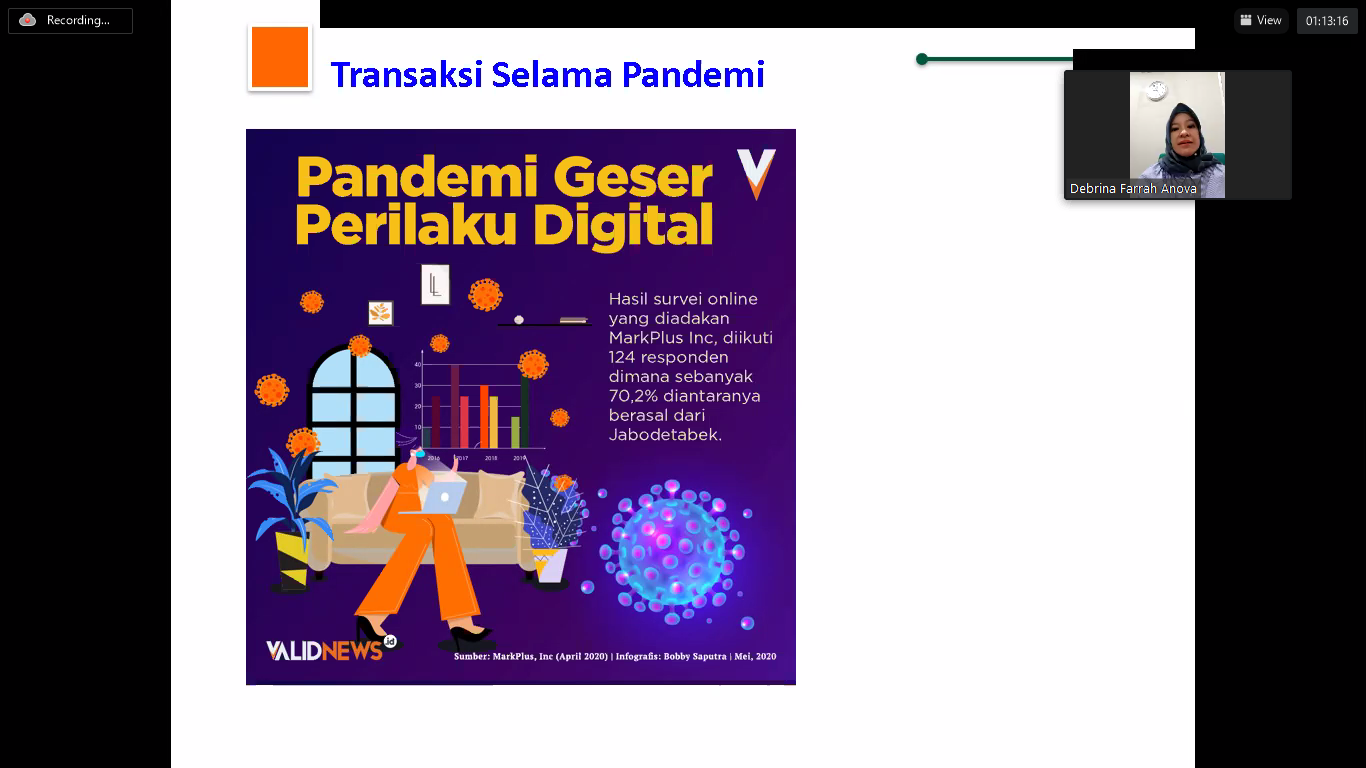 Read more about the article Terhalang Pandemi untuk Kunjungan ke Bank, Hima Manajemen Perbankan Pelajari Perbankan Melalui Webinar