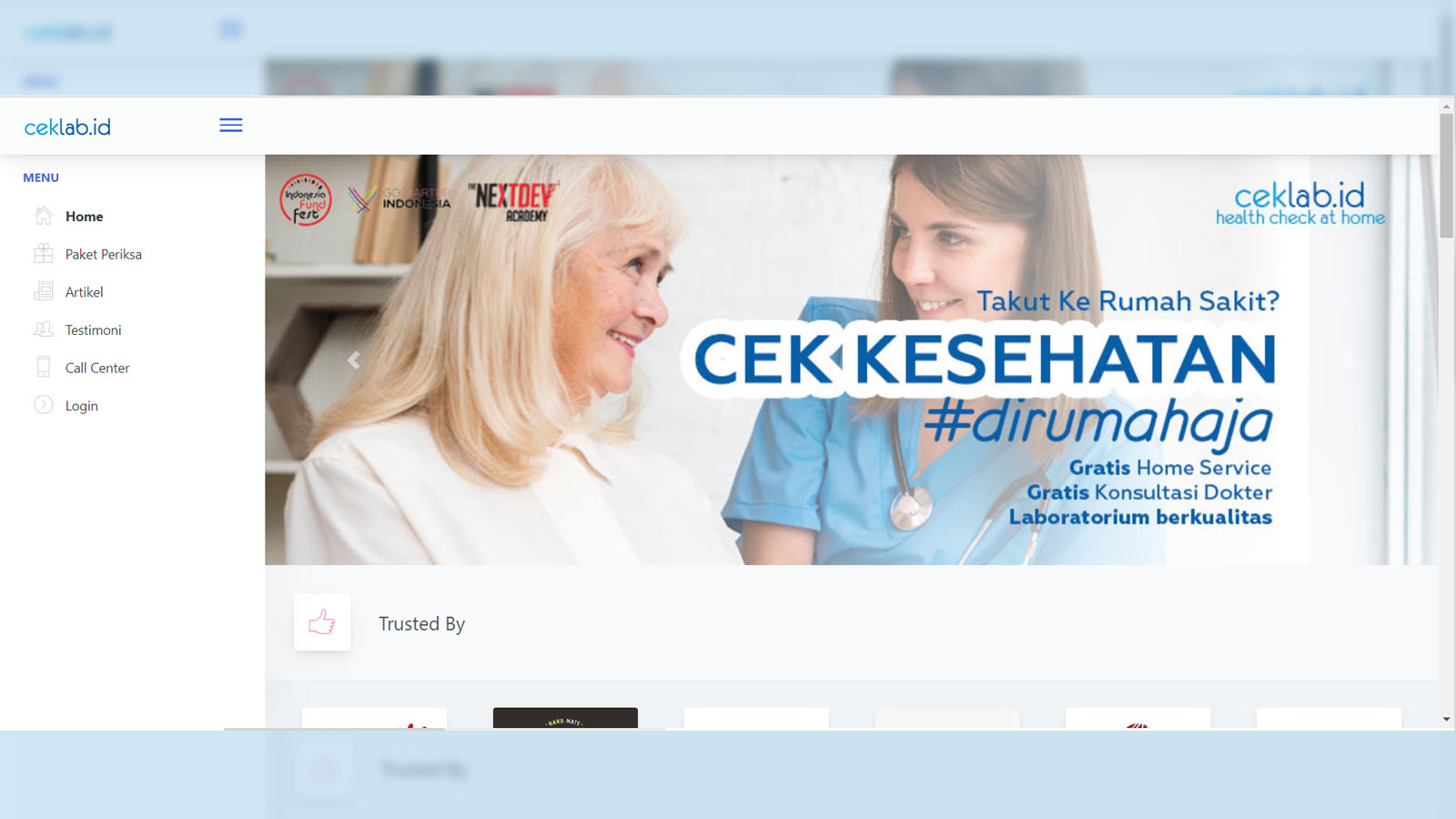Website of Ceklab.id. (Illustration: Feri Fenoria)