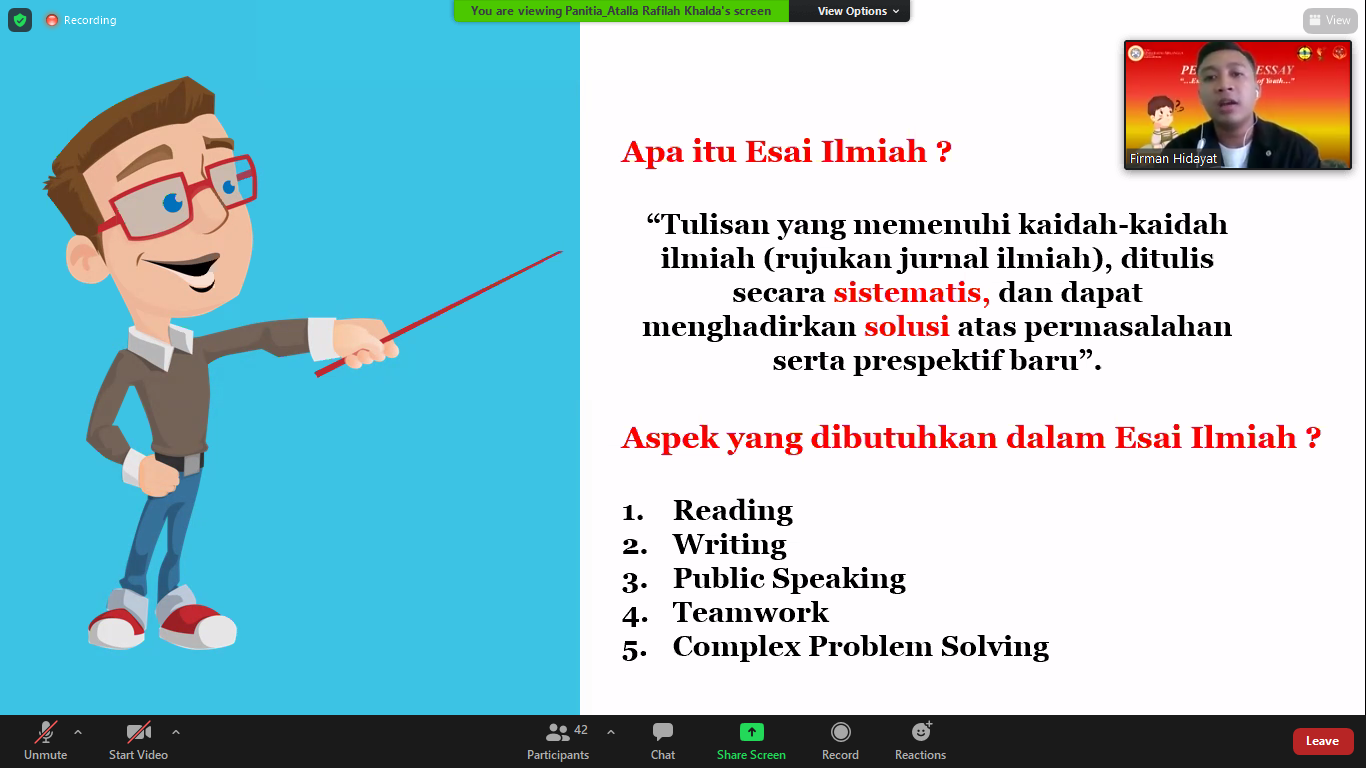 Read more about the article Asah Skill Penulisan Karya Ilmiah, AUBMO UNAIR Banyuwangi Adakan Pelatihan Essay
