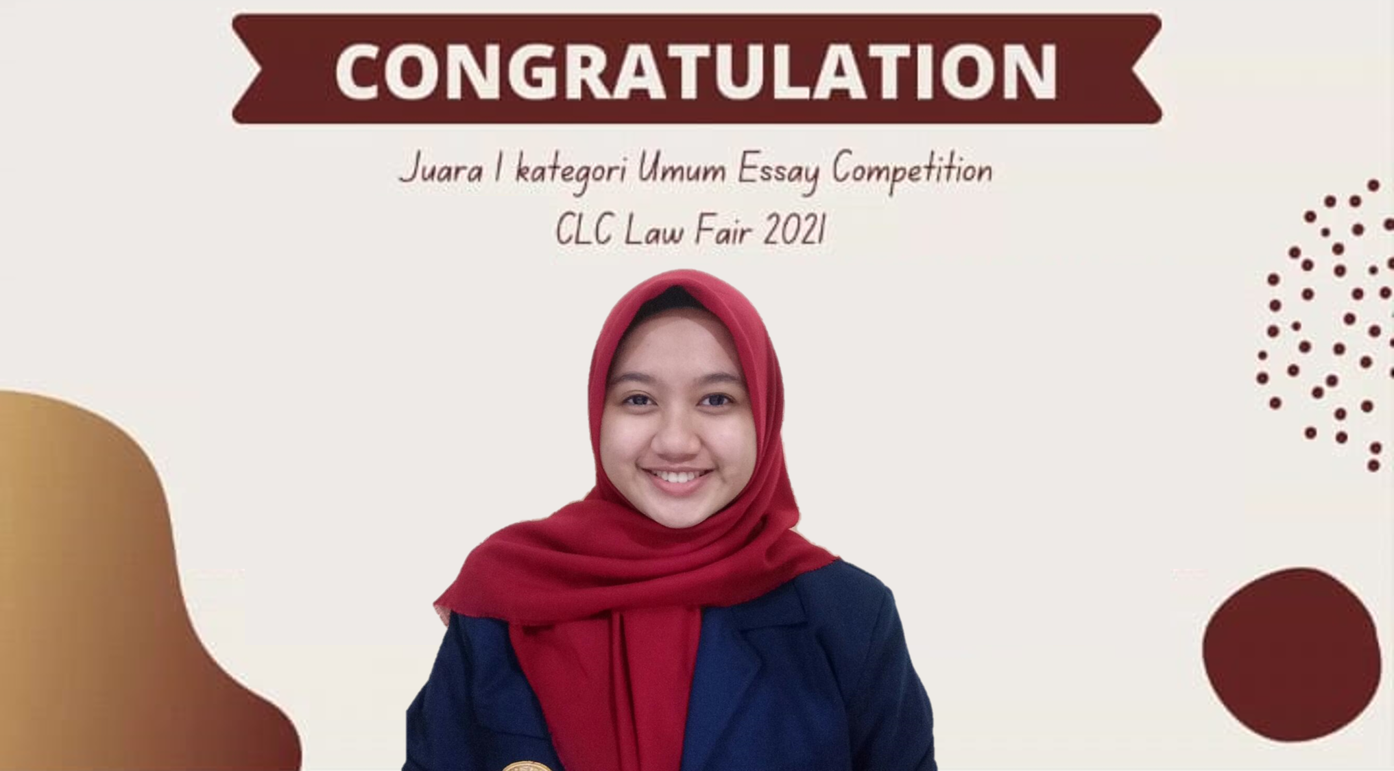 Read more about the article UNAIR student wins First Place in National Essay Competition CLC Law Fair 2021