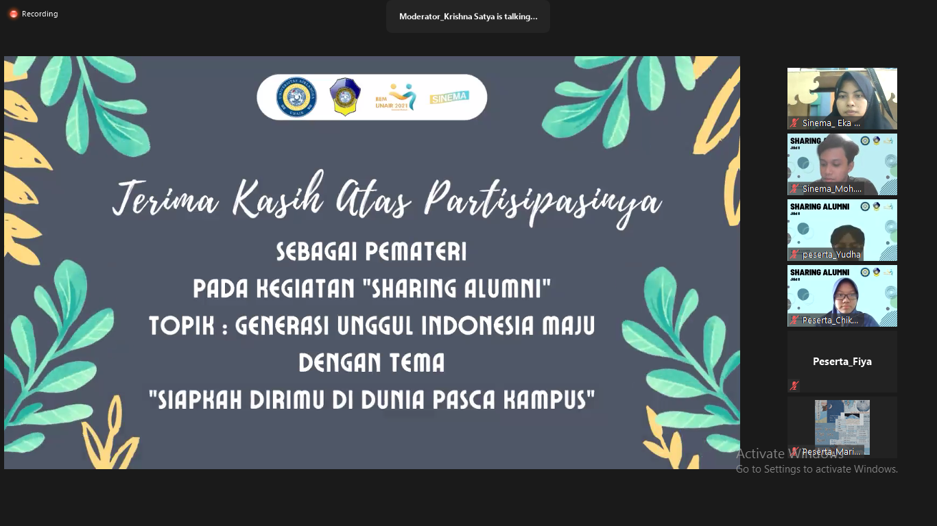 Read more about the article Sharing Alumni Jawab Keresahan Mahasiswa Tingkat Akhir