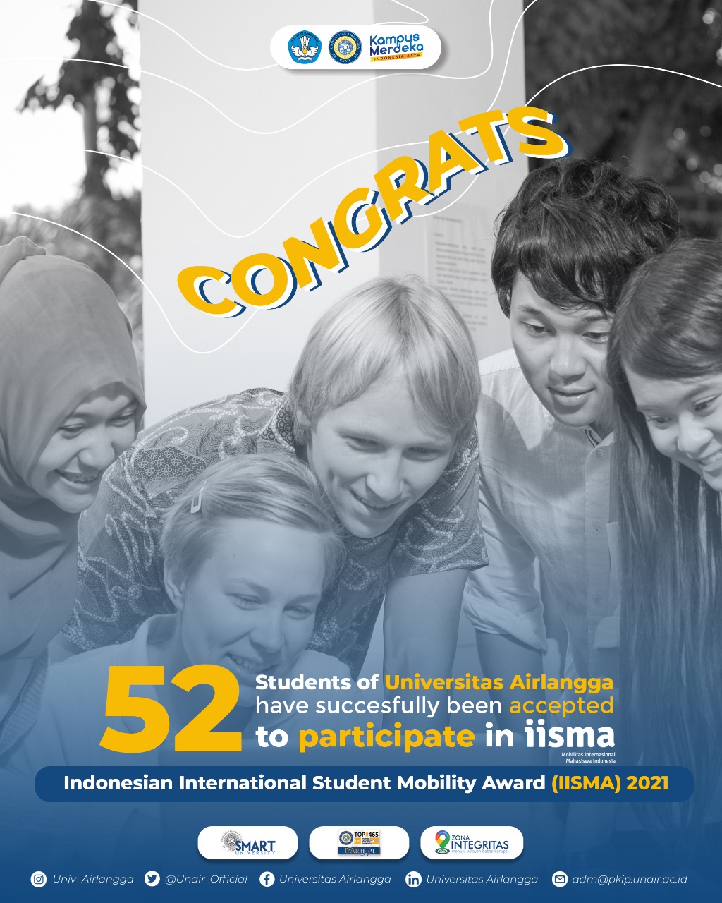 Read more about the article 52 UNAIR students pass IISMA selection to study abroad