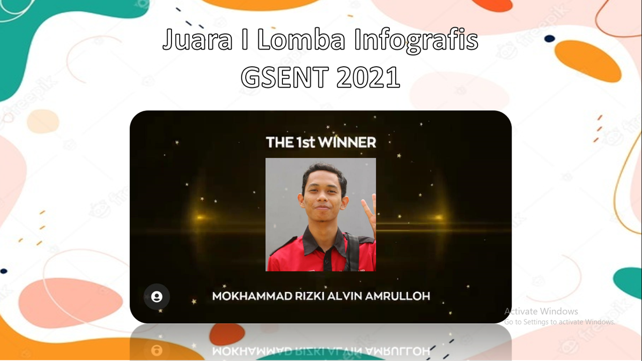 Read more about the article Infografik Potensi Zakat Indonesia di Masa Pandemi Antarkan Alvin Sabet Juara 1 GSENT 2021