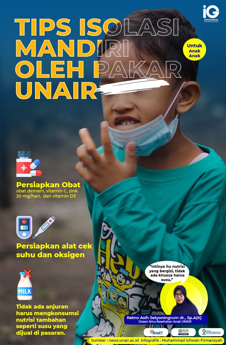 Read more about the article Infografik: Tips Isolasi Mandiri untuk Anak-Anak