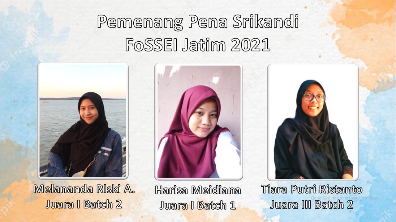 Read more about the article Mahasiswa UNAIR Borong 3 Juara di Lomba Pena Srikandi FoSSEI Jatim 2021