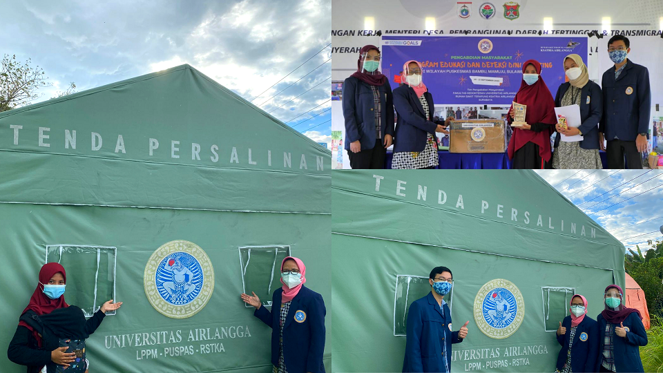 UNAIR Sediakan Tenda Persalinan di Mamuju, Sulawesi Barat