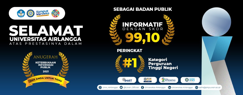Read more about the article UNAIR Peringkat Pertama Kategori “Informatif” Anugerah Keterbukaan Informasi Publik