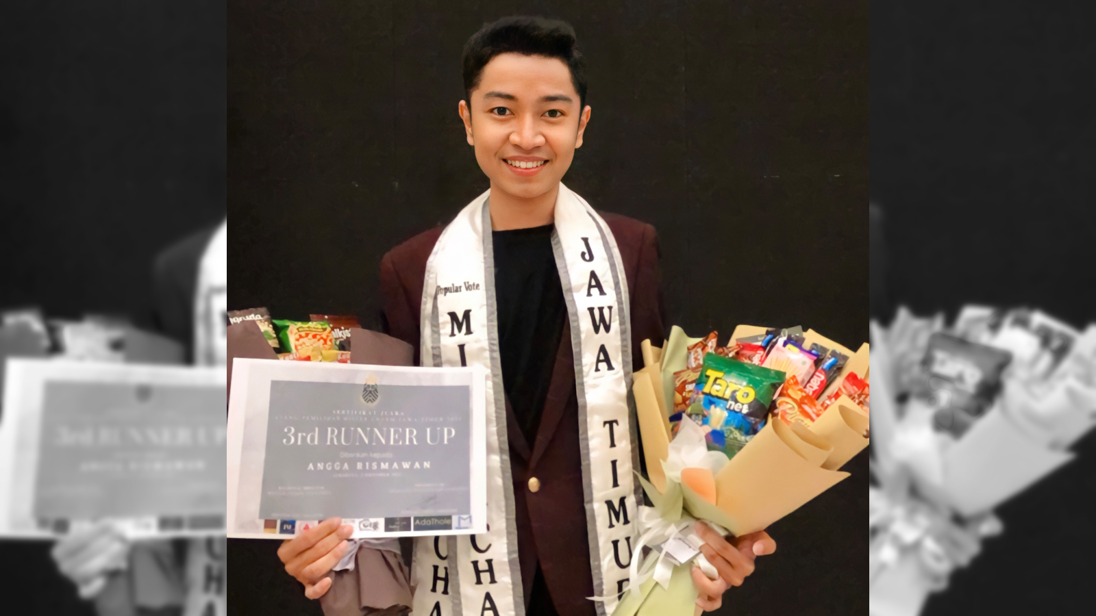 Mahasiswa S1 FEB UNAIR Sukses Raih 3rd Runner Up Mister Charm Jatim 2021