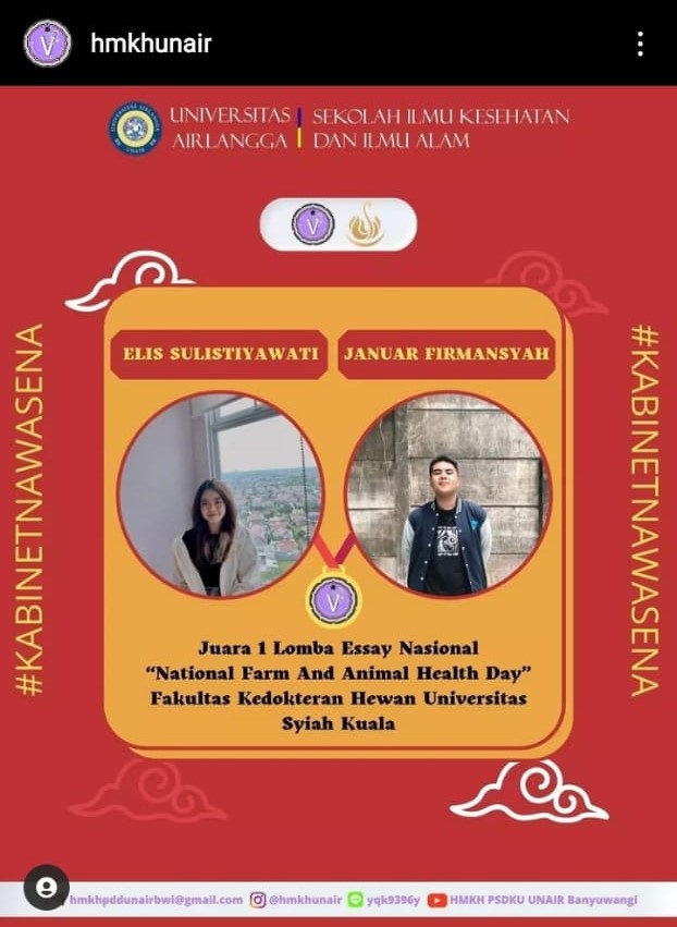 Read more about the article Gagas Aplikasi Peternakan, Dua Mahasiswa UNAIR Raih Juara I Lomba Esai Nasional