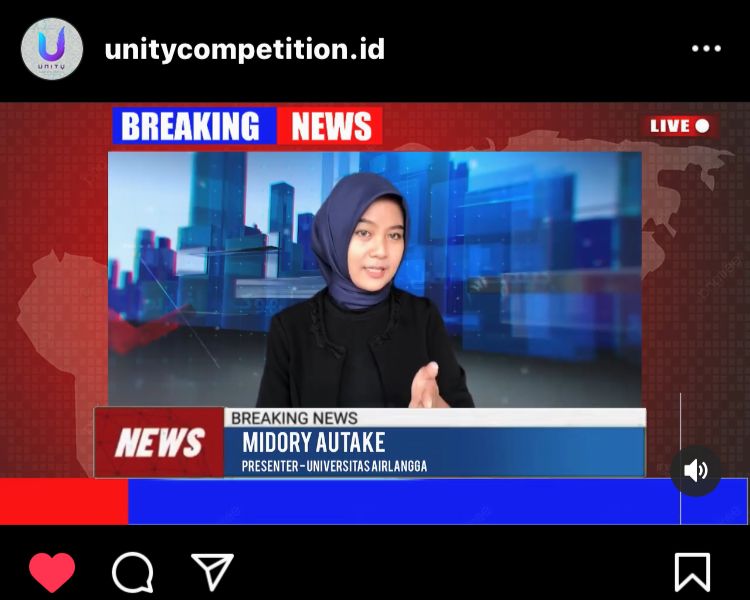 Read more about the article Asah Kemampuan Melalui TikTok, Mahasiswa FKM UNAIR Raih Juara II News Anchor